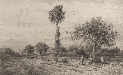 Maisema, 1864. tekijältä Charles Emile Jacque