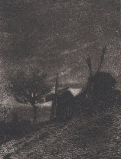 Mills at Montmartre, 1846. tekijältä Charles Emile Jacque