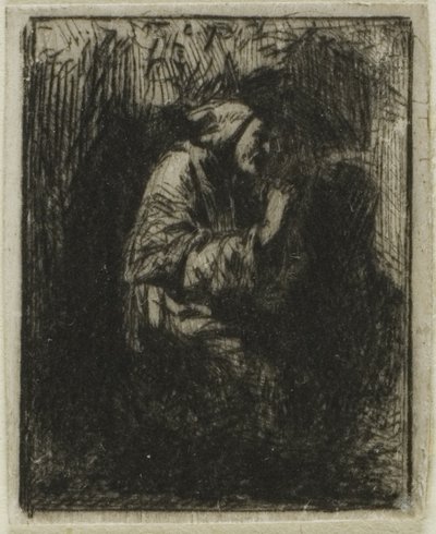 Munkki rukouksessa tekijältä Charles Emile Jacque