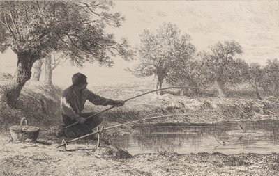 Syttikalastus, 1864. tekijältä Charles Emile Jacque