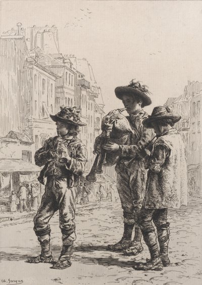 Pifferaris, 1864. tekijältä Charles Emile Jacque
