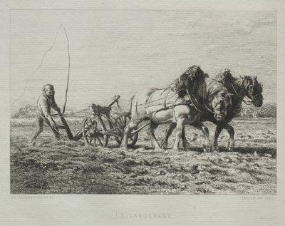 Kyntö tekijältä Charles Emile Jacque
