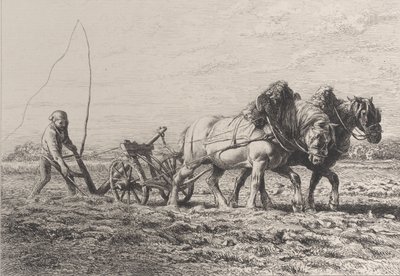 Kyntö, 1864. tekijältä Charles Emile Jacque