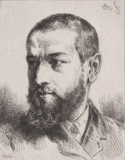 J.J. Guiffreyn muotokuva, 1866. tekijältä Charles Emile Jacque