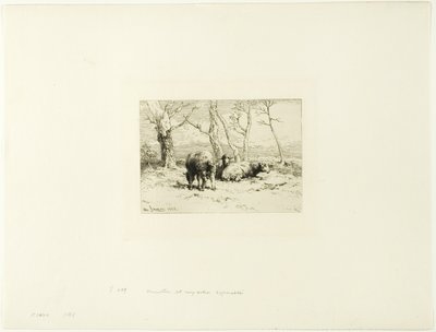 Lammas ja viisi puuta tekijältä Charles Emile Jacque