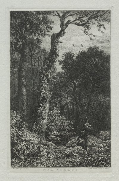 Woodcockin ampuminen tekijältä Charles Emile Jacque