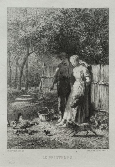 Kevät tekijältä Charles Emile Jacque