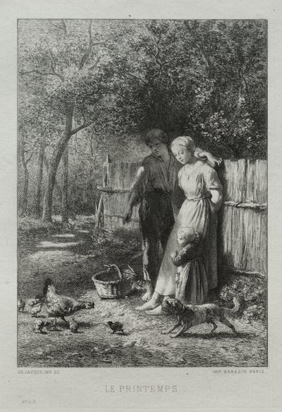 Kevät. tekijältä Charles Emile Jacque