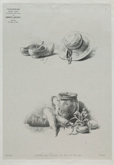 Asetelma tekijältä Charles Emile Jacque