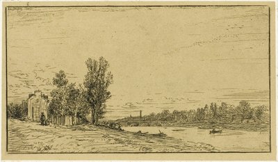 Joen rannat tekijältä Charles Emile Jacque