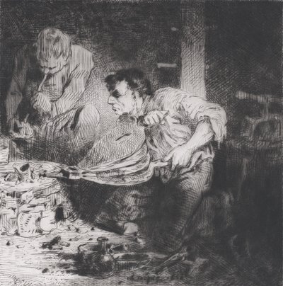 Väärentäjät, 1843. tekijältä Charles Emile Jacque