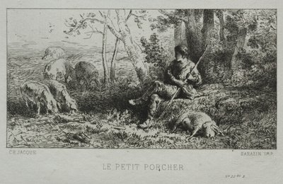 Pikku sikapaimen. tekijältä Charles Emile Jacque