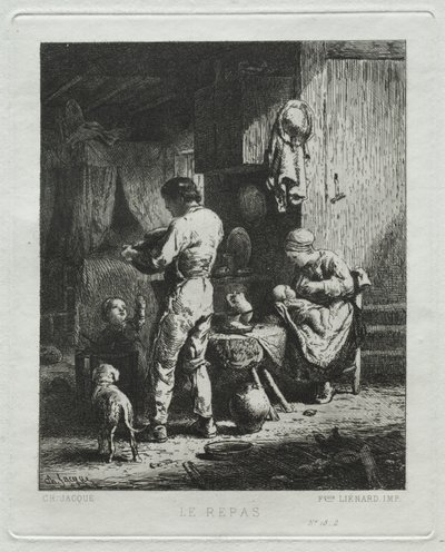 Ateria tekijältä Charles Emile Jacque