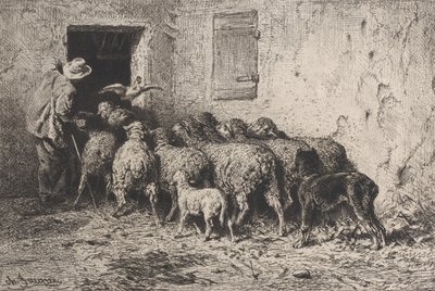 Paluu, 1864. tekijältä Charles Emile Jacque
