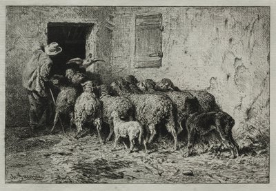 Paluu, 1864. tekijältä Charles Emile Jacque