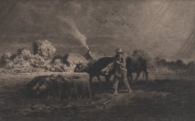 Myrsky, 1865. tekijältä Charles Emile Jacque