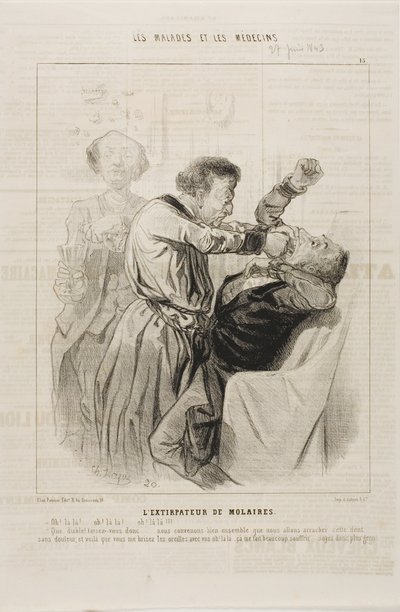 Hampaan vedin (levy 15) tekijältä Charles Emile Jacque