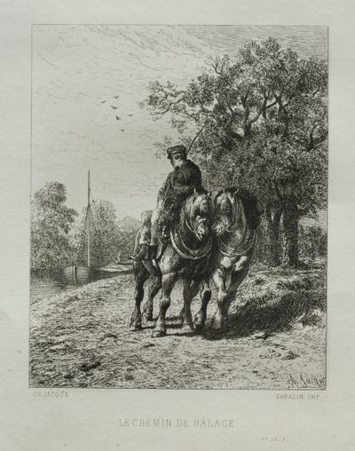 Hinauspolku. tekijältä Charles Emile Jacque