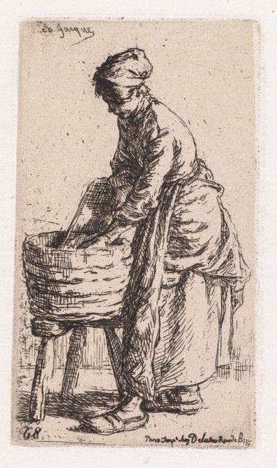 Pyykkäri tekijältä Charles Emile Jacque