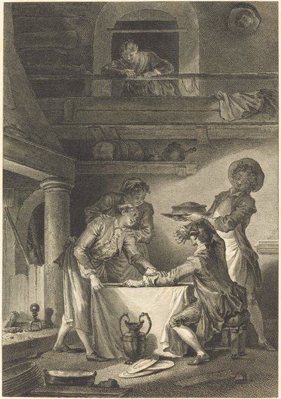 Ankeriaspasta tekijältä Charles Emmanuel Patas after Jean Honoré Fragonard