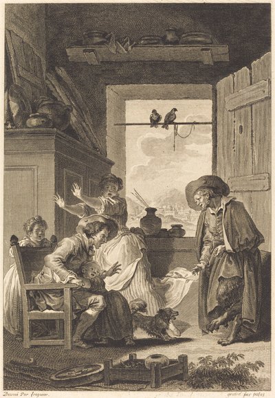 Belphegor tekijältä Charles Emmanuel Patas and Antoine Jean Duclos after Jean Honoré Fragonard