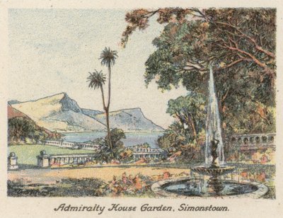 Etelä-Afrikka: Admiralty House Garden, Simonstown (värilitro). tekijältä Charles Ernest Peers