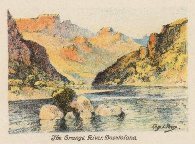 Etelä-Afrikka: Oranssijoki, Basutoland (värilitro). tekijältä Charles Ernest Peers