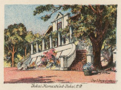 Etelä-Afrikka: Tokai Homestead, Tokai, CP (värilitro). tekijältä Charles Ernest Peers