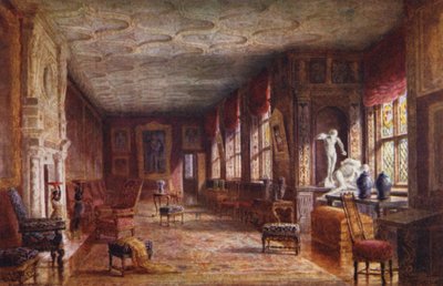 Knole House: Cartoon Gallery (värilitografia) tekijältä Charles Essenhigh Corke