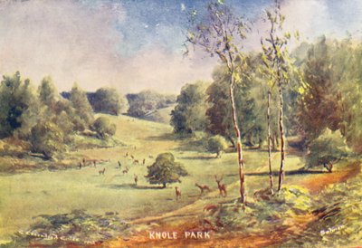 Knole House: Gland in the Park (värilitografia). tekijältä Charles Essenhigh Corke