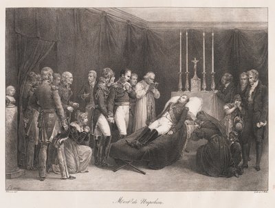 Napoleonin kuolema 1800-luvun alussa tekijältä Charles Etienne Pierre Motte