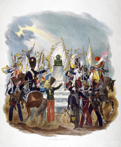 Ranskan armeijan eri univormut ja rykmentit, 1823. tekijältä Charles Etienne Pierre Motte