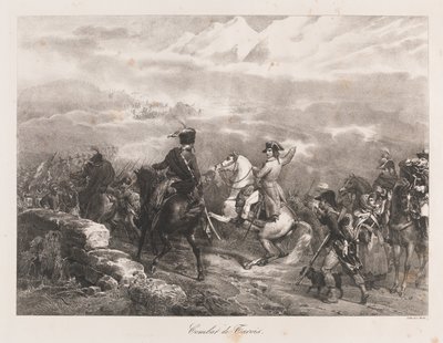 Tarviksen taistelu, 1800-luvun alku (litho) tekijältä Charles Etienne Pierre Motte