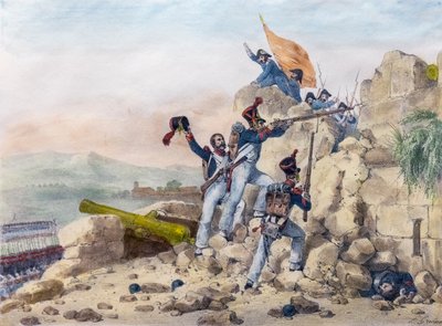 Espanjan Ciudad Rodrigon antautuminen tekijältä Charles Etienne Pierre Motte