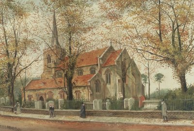 Näkymä St Marys Churchille, Stoke Newington tekijältä Charles Francis