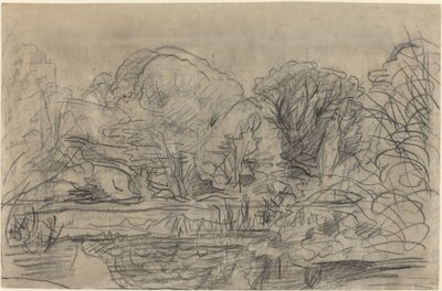Metsäinen lampi tekijältä Charles Francois Daubigny