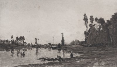 Joen rannalla, 1865. tekijältä Charles Francois Daubigny