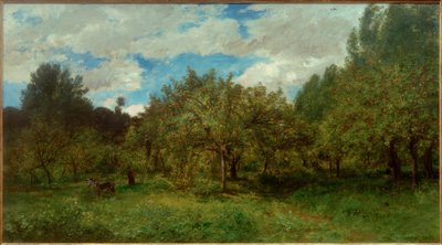 C.F.Daubigny, Ranskalainen hedelmätarha sadonkorjuun aikaan. tekijältä Charles Francois Daubigny
