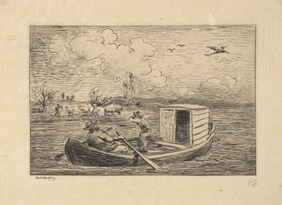 Calling to Shore, 1861. tekijältä Charles Francois Daubigny
