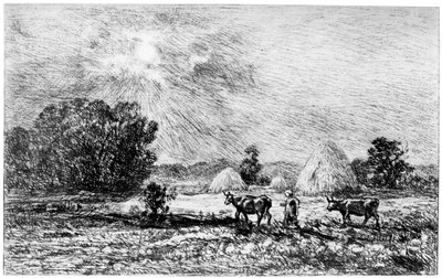 Moonlight Valmondoisissa, 1840-1875 1924 tekijältä Charles Francois Daubigny