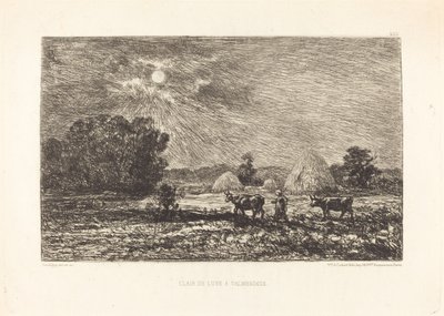Moonlight at Valmondois (Moonlight at Valmondois) tekijältä Charles Francois Daubigny