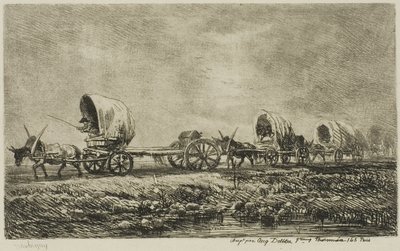 Peitetyt vaunut (Morvanin matkamuisto) tekijältä Charles Francois Daubigny