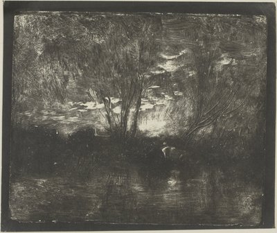 Lehmät juomapaikalla tekijältä Charles Francois Daubigny