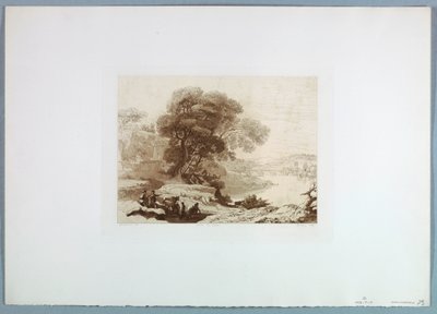 Piirros, maisema (Claude Lorrainen mukaan), 1849 tekijältä Charles Francois Daubigny