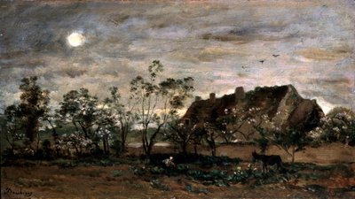 Ilta Honfleurissa, 1860-luku. tekijältä Charles Francois Daubigny