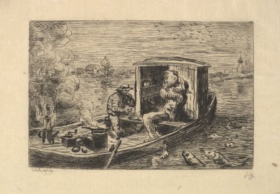 Aterian syöminen, 1861. tekijältä Charles Francois Daubigny