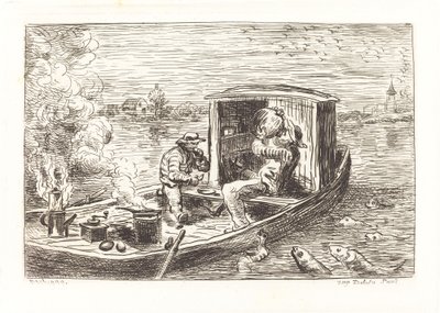Going Down Stream (Avallant) tekijältä Charles Francois Daubigny