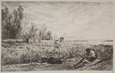 Heinän teko tekijältä Charles Francois Daubigny