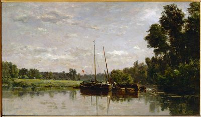 Les peniches - proomut ... tekijältä Charles Francois Daubigny