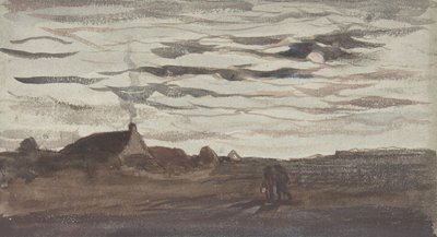 Moonlight, n. 1860. tekijältä Charles Francois Daubigny